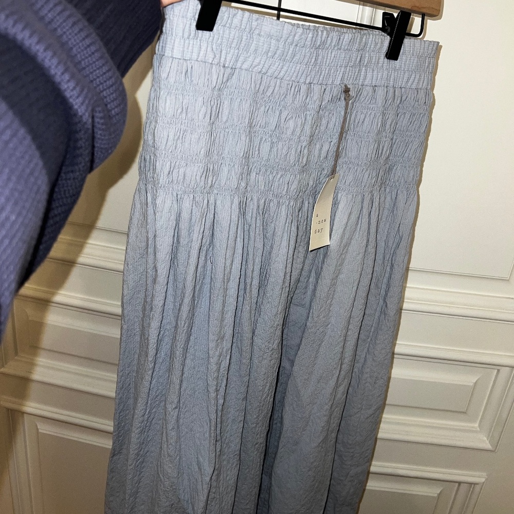 a new day maxi smocked light blue skirt